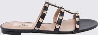 Valentino Garavani Sandali slide Rockstud in pelle di vitello con borchie