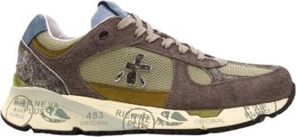 Premiata Grijze Sneakers met Katoenen Veters - Heren - Sneakers - Grijs - 42 EU - Katoen - Schoenen