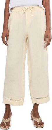 Splendid Stella Linen Trim Pants Womens Clothing Antique Pearl : XL (Womens 14-16) 25, Linen/Viscose