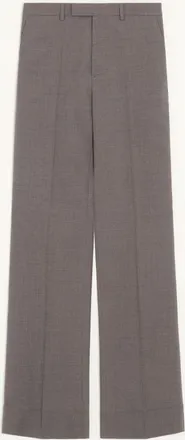 Valentino Pantalone Valentino in diagonale di lana melange con pieghe stirate Uomo GRIGIO SCURO 46