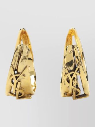 Saint Laurent brass hoop earrings