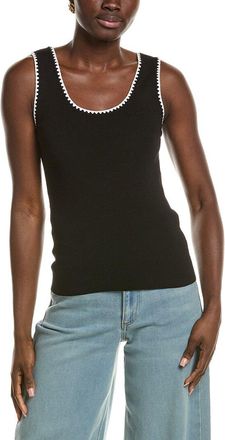 T Tahari Sleeveless Scoop Neck Rib Top