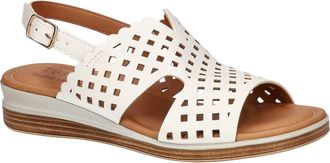 Easy Street Martella Slingback Wedge Sandal in White at Nordstrom, Size 6.5
