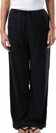 The Normal Brand Sueded Costa Drawcord Pants In Black