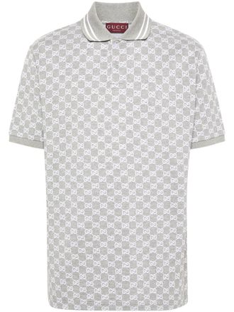 Gucci Poloshirt met GG-jacquard - Grijs