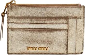 Miu Miu Pre-owned Wallets, female, Yellow, Size: ONE SIZE Pre-owned Card Holder