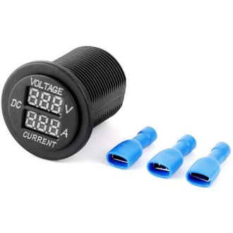 OEM Volt&iacute;metro Y Amper&iacute;metro Digital Led Redondo Para Coche, Barco Y Motocicleta - Crezuo