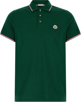 Moncler Green Logo Polo