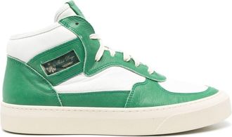 Rhude high-top sneakers - men - Rubber/Calf Leather/Calf Leather - 13 - Green