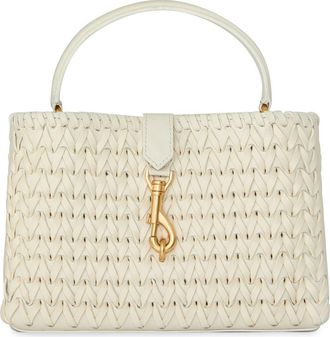 Rebecca Minkoff Megan Woven Top Handle Handbag in Porcelain at Nordstrom