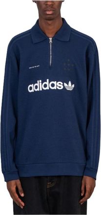 adidas Adi008 Long Sleeve Polo - Heren - Sport - Blauw - Maat: S Katoen