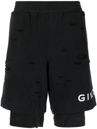 Givenchy Shorts sportivi con stampa - Nero
