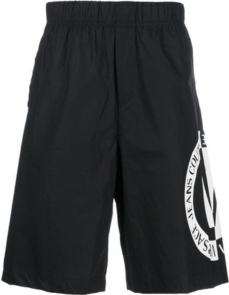 Versace Jeans Couture logo-print shorts - men - Cotton - M - Black