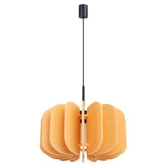 Sollux Lighting L&aacute;mpara colgante amarillo/negro fieltro/acero alt. 146 cm