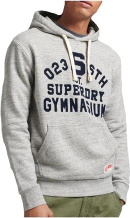 Superdry Hoodies - Heren - Hoodies - Grijs - S - Katoen - Hoodies & sweatvesten