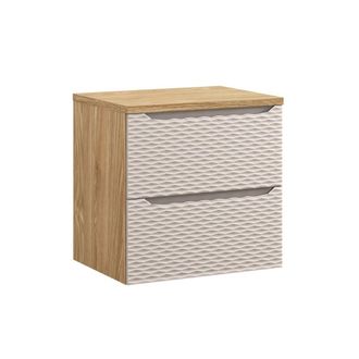 Petits Meubles Mueble bajo lavabo encimera estratificado Beige marr&oacute;n