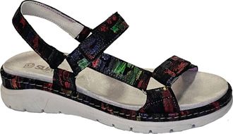 Suave Womens Mira Sandal In Black Multi