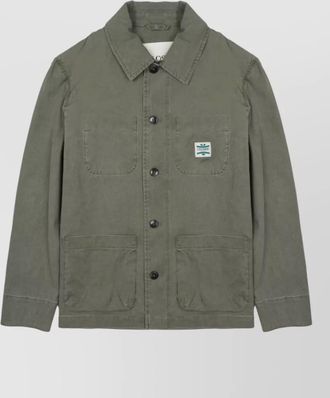 Closed cotton single breasted coat