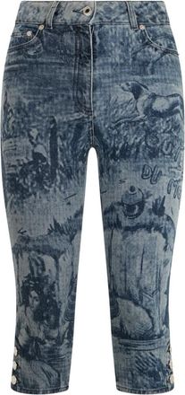 Moschino Cropped Jeans - Dames - Cropped Jeans - Blauw - S - Katoen - Jeans