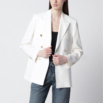 Golden Goose White double-breasted jacket in wool blend