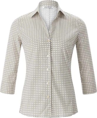 Caliban Shirts - Dames - Overhemden - Beige - L - Katoen - Overhemden