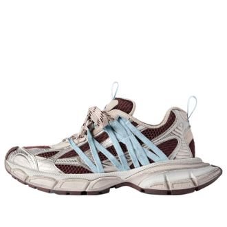 Balenciaga (WMNS) Balenciaga 3XL Interlace Sneaker Brown Beige Blue 863643W3XTL2940