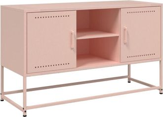 vidaXL Mueble para tv de acero rosa 100,5x39x60,5 cm Vidaxl