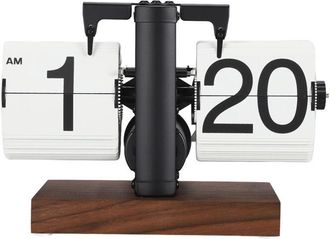 OEM Reloj Digital Mecedor De Una Sola Cara Con 12 Horas, N&uacute;meros Grandes, Autom&aacute;tico, Movimiento Mec&aacute;nico Retro, Base De Madera Para Sala De Estar, Marco 