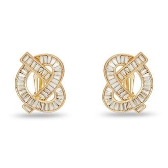 Lele Sadoughi Crystal Pretzel Clip-On Earrings in Gold 720 at Nordstrom