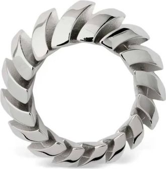 Burberry Silver Rose Thorn Ring, Size 53