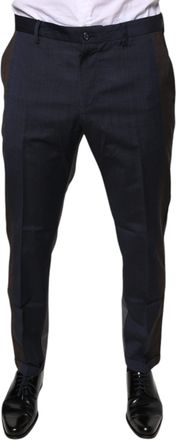 Dolce & Gabbana Black Cotton Wool Formal Dress Mens Pants