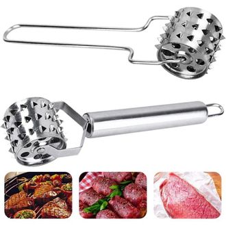 OEM Juego De Dos Ablandadores De Carne De Acero Inoxidable De Doble Cara Para Ablandar Carne De Res Y Pollo: Una Herramienta De Cocina Robusta Y Eficiente
