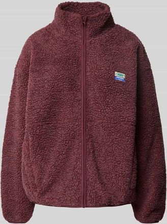 American Vintage American Vintage Fleecejacke mit Stehkragen und Label-Detail Modell HOKTOWN in Bordeaux Melange, Gr&ouml;&szlig;e XS/S