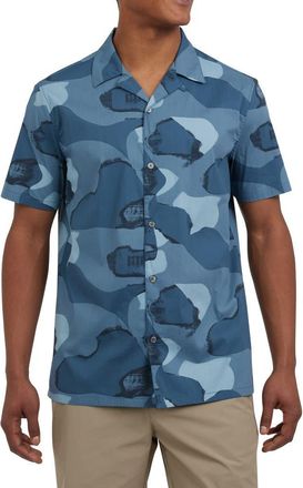 DKNY Tab Camp Shirt in Deep Blue at Nordstrom Rack, Size Medium