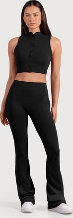 Bloch Ladies Active BLOCHeverhold Long Flare Legging, Steel Grey