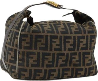 Fendi Pre-owned Handbags, female, Brown, Size: ONE SIZE Pre-owned Canvas Handbag