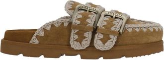 Mou Brown Low Bio Suede Loafers