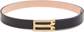 Victoria Beckham Frame Grained Leather Belt - Black - 70 (UK6/ XS)
