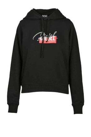 Diesel Black Graphic Hooded Sweatshirt