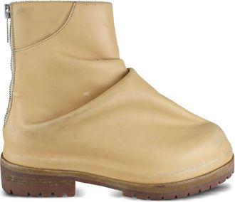 424 MARATHON leren laarzen met rits - Geel