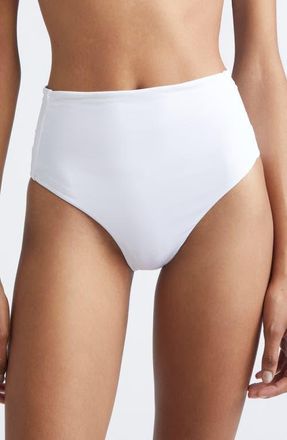 Max Mara Sabina Beachwear High Waist Bikini Bottoms in White at Nordstrom, Size X-Small