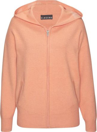 Elbsand Strickjacke ELBSAND, Damen, Gr. 32/34, aprikose, Feinstrick, Obermaterial: 50% Viskose, 28% Polyester, 22% Nylon, meliert, unifarben, bequem h&uuml;ftlang,
