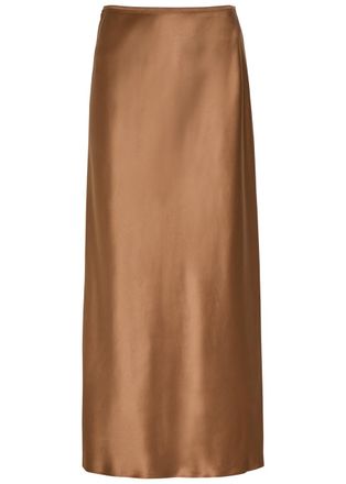 Joseph Isaak Silk Midi Slip Skirt - Rust - 44 (UK16 / XL)