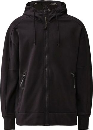 C.P. Company Goggle-detail hoodie - Blue