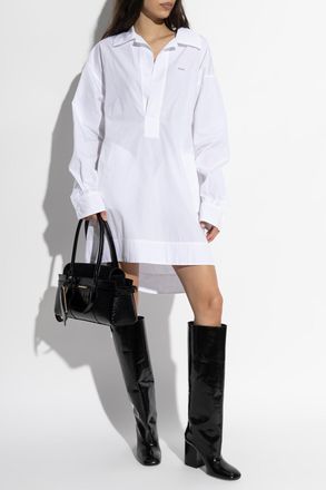 Dsquared2 Dress With A V-neckline, Womens, White