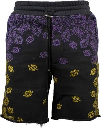 Amiri Bandana Short - Heren - Korte Broeken - Zwart - L - Katoen - Korte Broeken