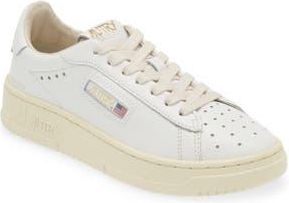 Autry Dallas Low Top Sneaker in Wht/plat at Nordstrom Rack, Size 10Us / 40Eu