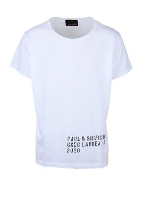 Paul & Shark White Cropped Cotton T-Shirt