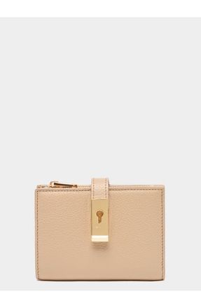 Bally Lock Me Wallet In Grained Leather in Sabbia 26+Y Gold at Nordstrom