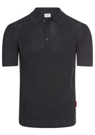 Joop Poloshirt JOOP JEANS Vicono, Herren, Gr. 3XL, blau (dunkelblau), Strick, Obermaterial: 100% Baumwolle, clean, unifarben, klassisch normal, Rundhals, R